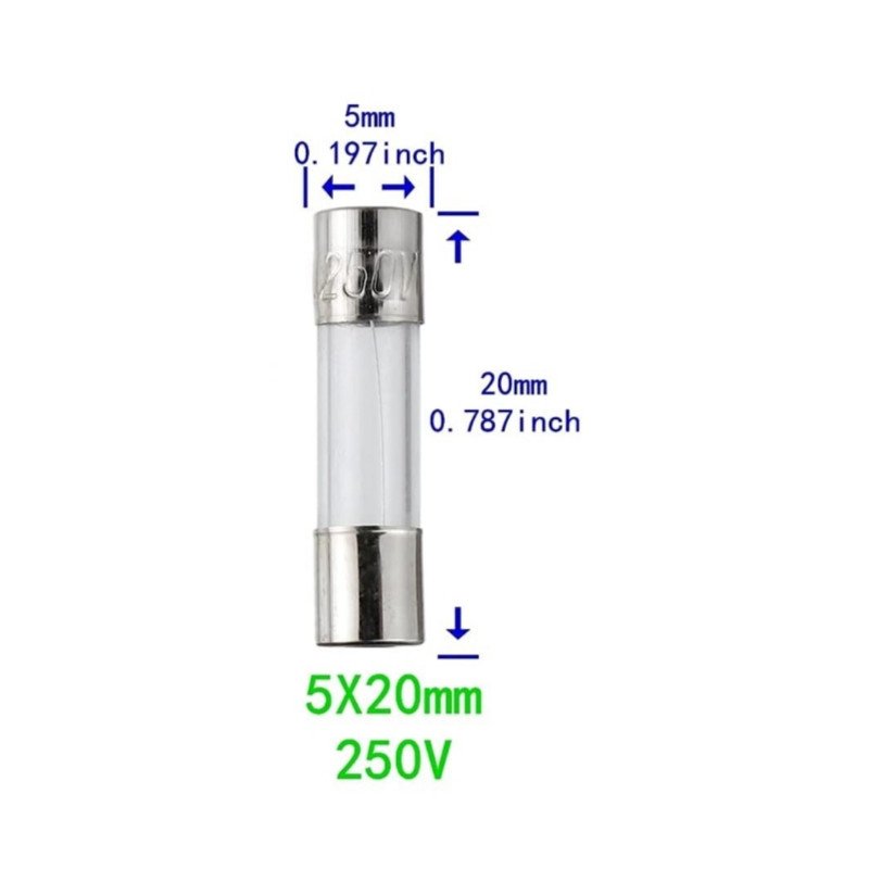 LOT DE 2 FUSIBLES 5A 250V